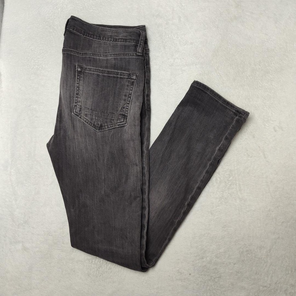AllSaints Jeans Mens 31x32 Gray Cigarette Slim Skinny Button Fly Stretch Pockets